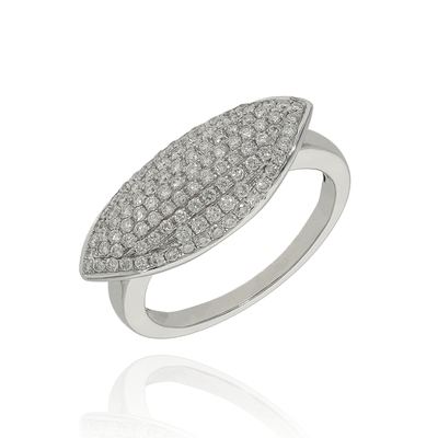 Fehér arany gyűrű 52-es méret (B6061_4I)